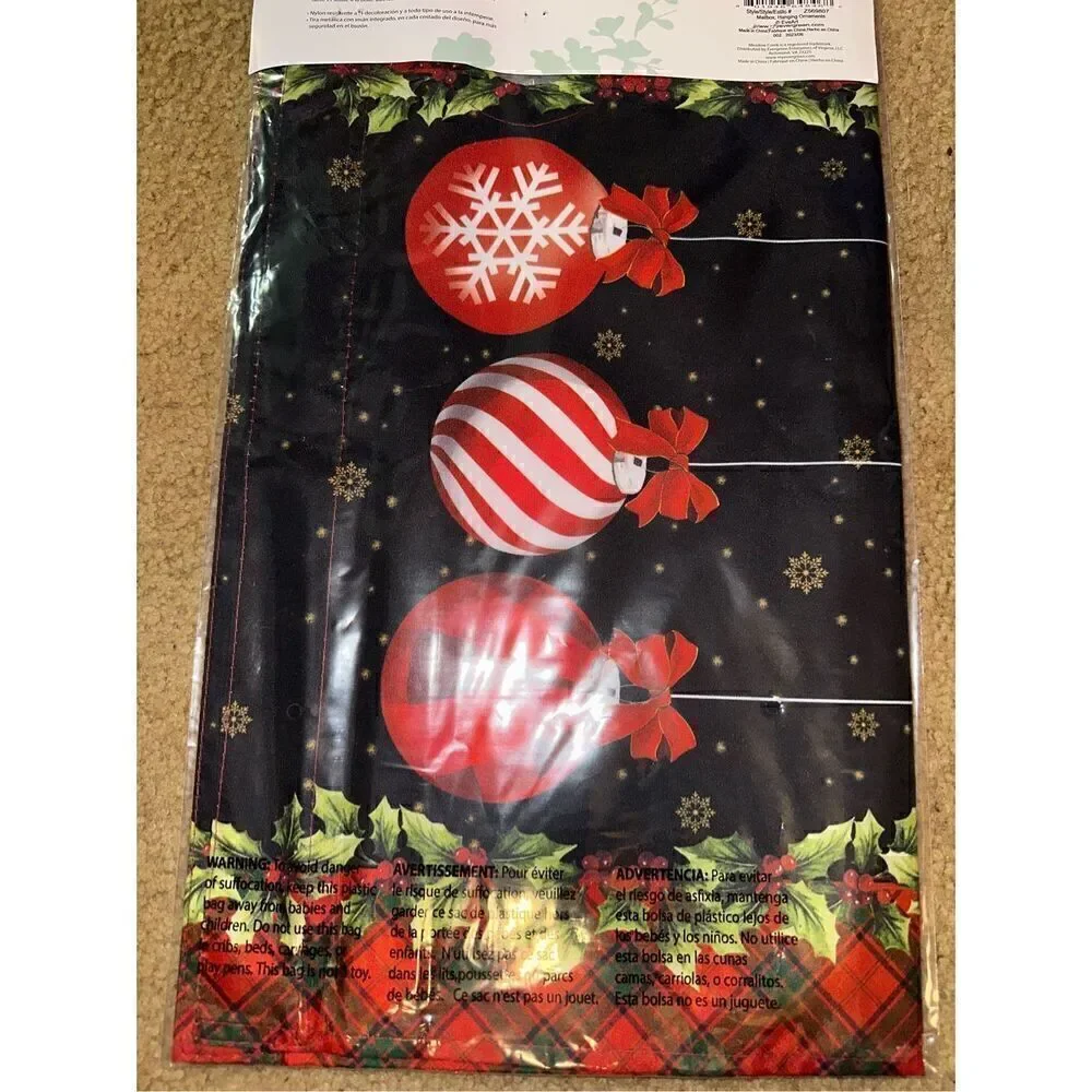 Christmas Tree Ornaments candy cane Decorative Mailbox Cover NWT